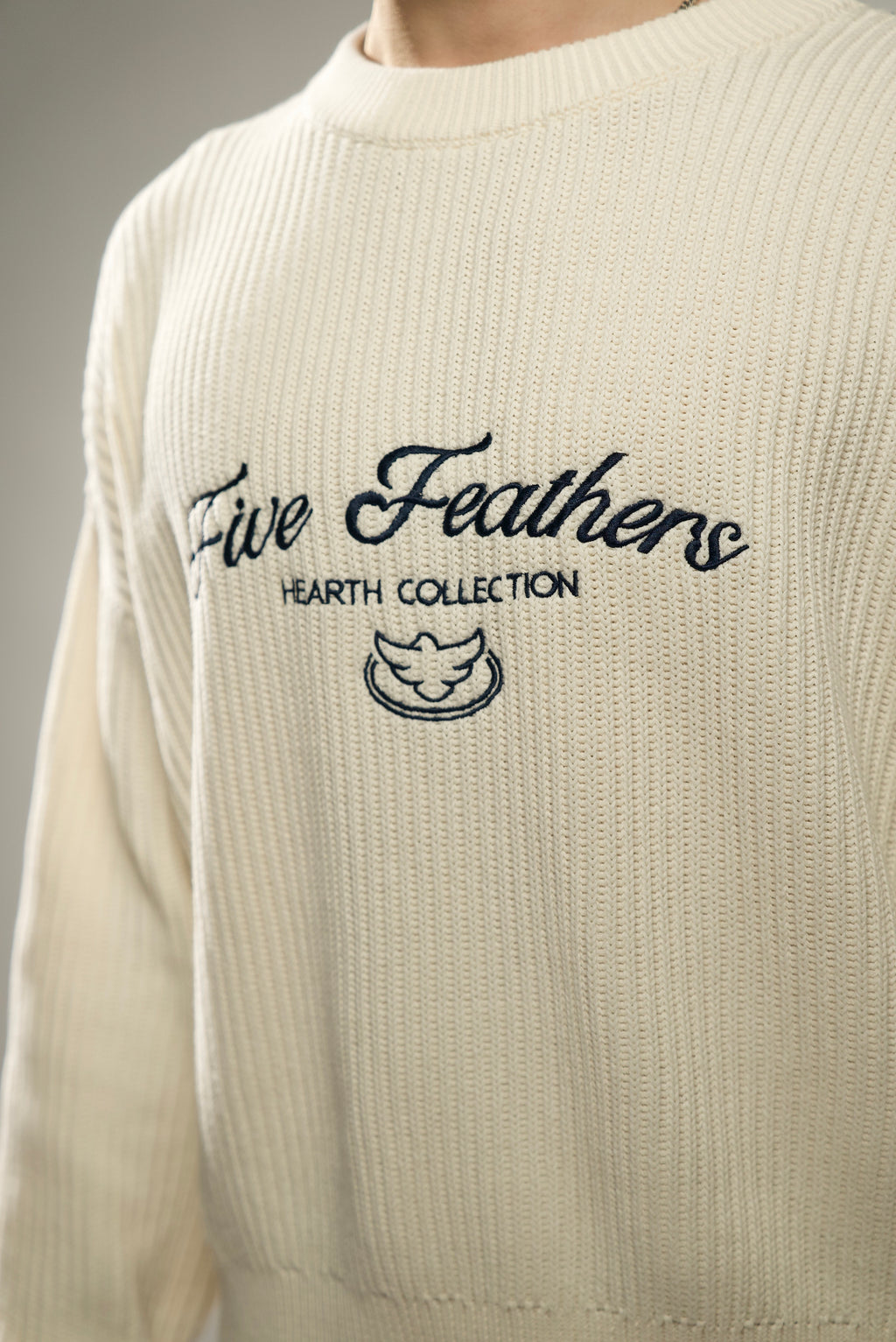 Cream Hearth Collection Knit Sweater