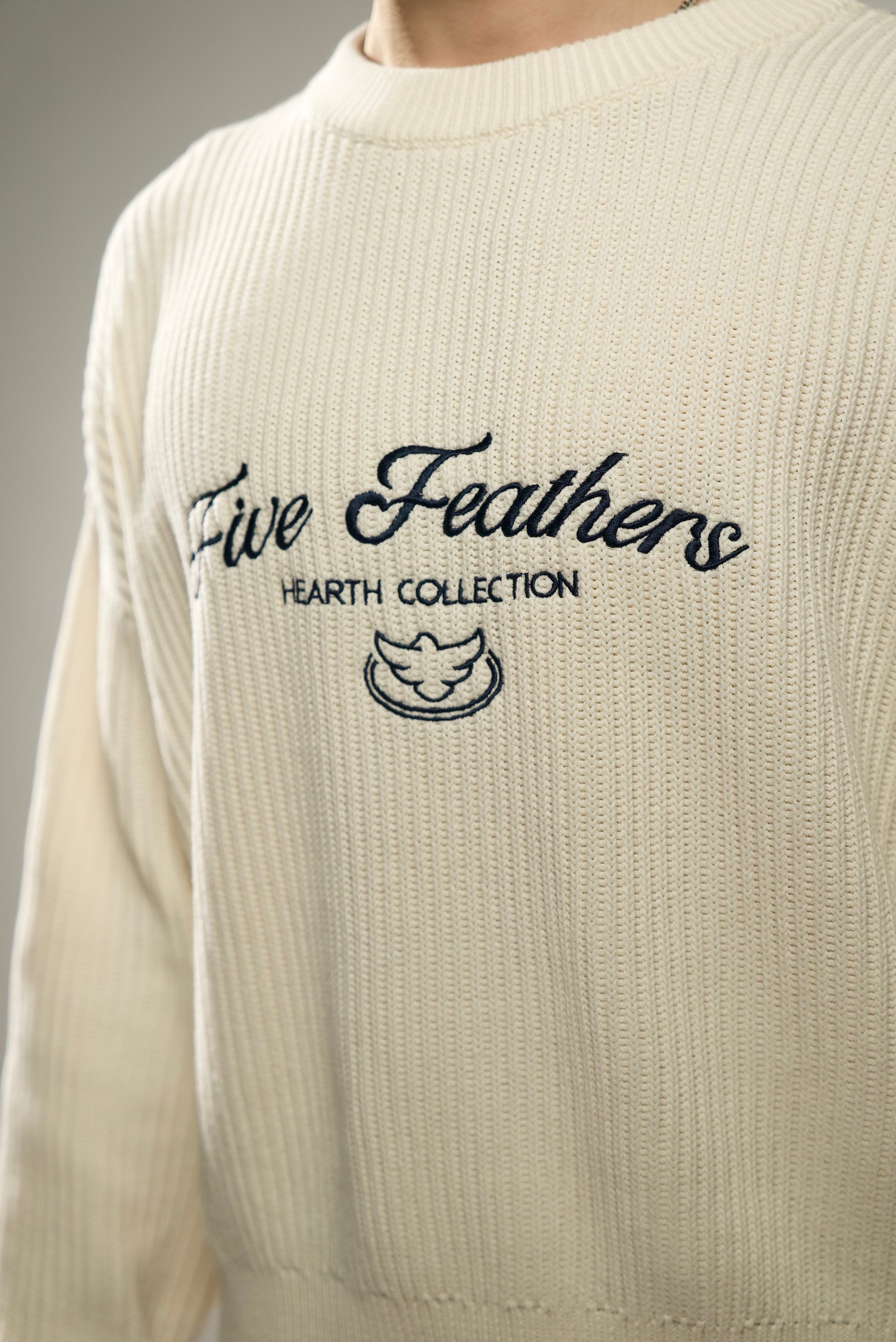 Cream Hearth Collection Knit Sweater