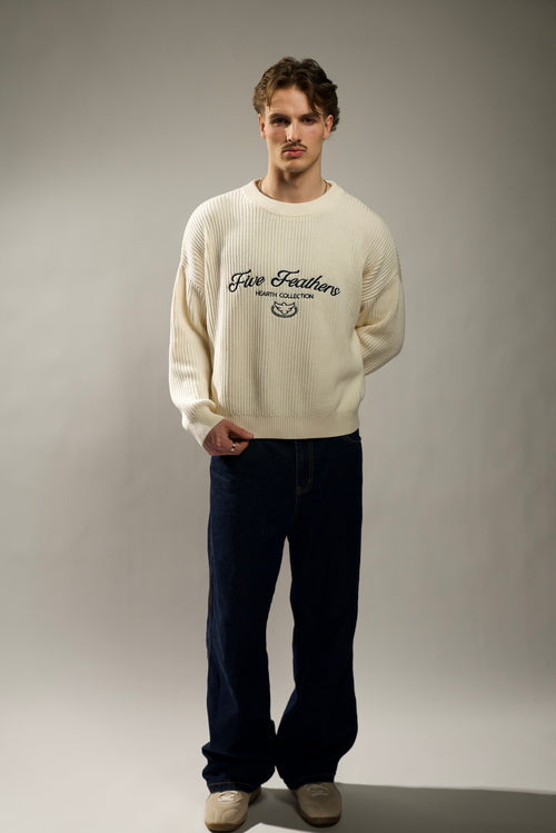 Cream Hearth Collection Knit Sweater