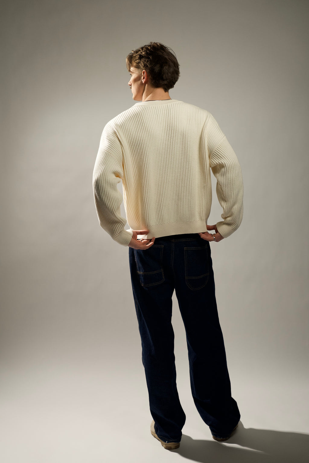 Cream Hearth Collection Knit Sweater