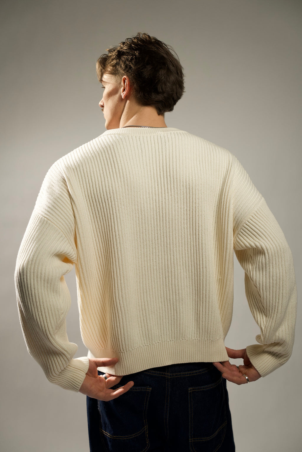 Cream Hearth Collection Knit Sweater